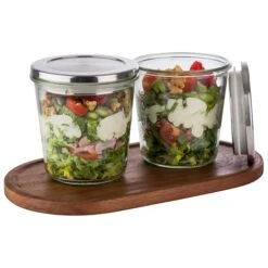 APS 2 Weck-Gläser Mit Deckel -Küchenzubehör aps aps 2 weck glaser mit deckel 5