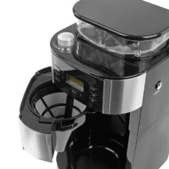 Kaffeemaschine Mit Mahlwerk In Edelstahl/Schwarz - 900W -Küchenzubehör barista kaffeemaschine mit mahlwerk in edelstahl schwarz 900w 8