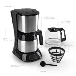 Filterkaffeemaschine Fresh-Aroma-Pure In Silber/schwarz -Küchenzubehör beem filterkaffeemaschine fresh aroma pure in silber schwarz 2