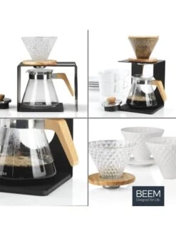 POUR OVER Kaffeebereiter Set 4 Tassen CLASSIC SELECTION 4-teilig Porzellan -Küchenzubehör beem pour over kaffeebereiter set 4 tassen classic selection 4 teilig porzellan 3