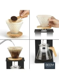 POUR OVER Kaffeebereiter Set 4 Tassen CLASSIC SELECTION 4-teilig Porzellan -Küchenzubehör beem pour over kaffeebereiter set 4 tassen classic selection 4 teilig porzellan 4