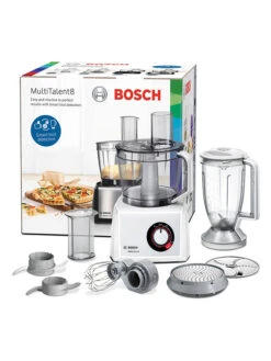 Bosch Küchenmaschine "Foodprocessor" In Weiß/ Grau - 800 W -Küchenzubehör bosch kuchenmaschine foodprocessor in weiss grau 800 w 3