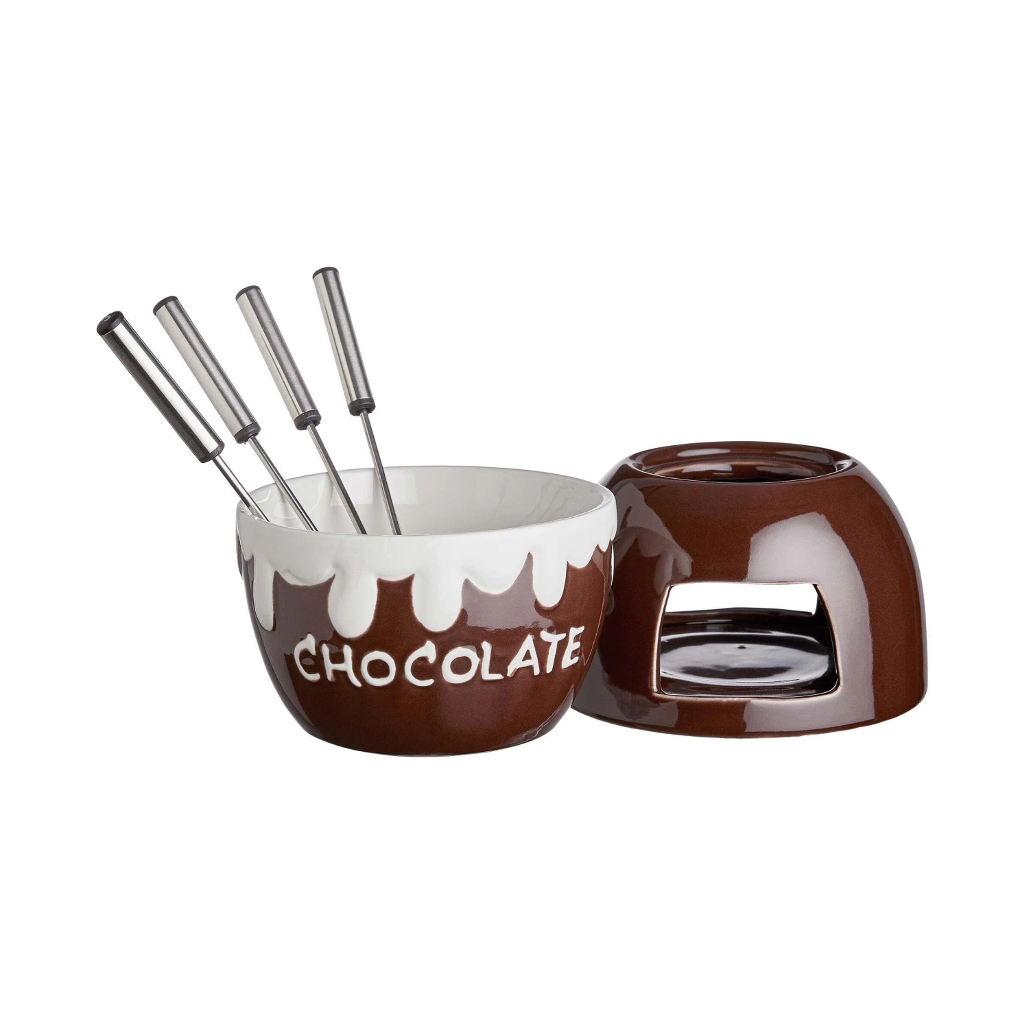 Schokoladenfondue 6-tlg. CHOCOLATE LOVE In Dunkelbraun 8 Schokoladenfondue 6-tlg. CHOCOLATE LOVE In Dunkelbraun – Bild 6