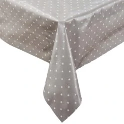 Wachstischdecke Punkte 110x110 Cm WATERPROOF In Grau