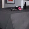 Tischdecke "Effet Soie" In Dunkelgrau -Küchenzubehör calitex tischdecke effet soie in dunkelgrau