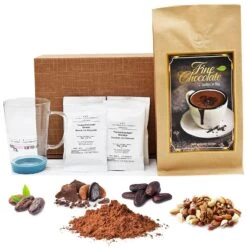 Trinkschokolade Geschenkset | 12x Nussige Sorten + Trinkglas -Küchenzubehör candt trinkschokolade geschenkset 12x nussige sorten trinkglas 2