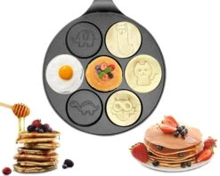Tiere Emoji Pfannkuchen Pfanne Ø26cm In Schwarz -Küchenzubehör cheffinger tiere emoji pfannkuchen pfanne o26cm in schwarz 3