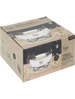 7tlg. Fondue-Set In Weiß/ Hellbraun - 1,2 L -Küchenzubehör cook concept 7tlg fondue set in weiss hellbraun 1 2 l 3