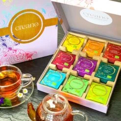 GESCHENK-BOX "Kräuter-Früchte -TEE" BIO 45 Teebeutel In 9 Sorten 13 GESCHENK-BOX "Kräuter-Früchte -TEE" BIO 45 Teebeutel In 9 Sorten -Küchenzubehör creano geschenk box krauter fruchte tee bio 45 teebeutel in 9 sorten 5