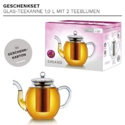 Teekannen-Geschenkset 1x Teekanne 1.0l Inkl. 2 Teeblumen Grüner + Weißer Tee 11 Teekannen-Geschenkset 1x Teekanne 1.0l Inkl. 2 Teeblumen Grüner + Weißer Tee -Küchenzubehör creano teekannen geschenkset 1x teekanne 1 0l inkl 2 teeblumen gruner weisser tee 4