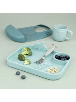 Done By Deer Esslernteller "Deer Friends" In Hellblau - (L)21,5 X (B)16 Cm -Küchenzubehör done by deer esslernteller deer friends in hellblau l 21 5 x b 16 cm 3