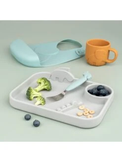 Done By Deer Esslernteller "Deer Friends" In Hellblau - (L)21,5 X (B)16 Cm -Küchenzubehör done by deer esslernteller deer friends in hellblau l 21 5 x b 16 cm 4