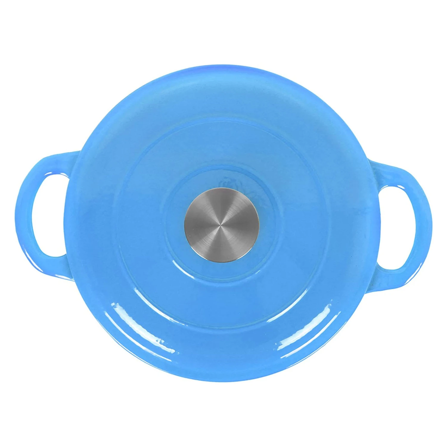 2 Tlg. Set Gusseisentopf Mit Deckel 3.5 L In Hellblau 4 2 Tlg. Set Gusseisentopf Mit Deckel 3.5 L In Hellblau – Bild 2