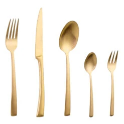 20 Tlg. Set Tafelbesteck "Avelino" In Gold