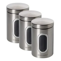 3 Er-Set Metall Vorratsdose 14 L In Brushed