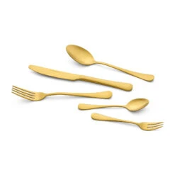 30 Tlg. Set Tafelbesteck "Sorrent" In Gold -Küchenzubehör echtwerk 30 tlg set tafelbesteck sorrent in gold 2