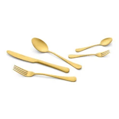 30 Tlg. Set Tafelbesteck "Sorrent" In Gold -Küchenzubehör echtwerk 30 tlg set tafelbesteck sorrent in gold 3