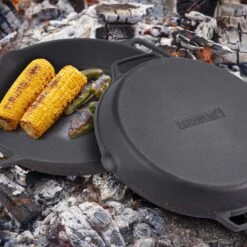 Gusseiserne Servierpfanne In Schwarz -Küchenzubehör echtwerk gusseiserne servierpfanne in schwarz 2