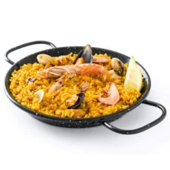 Paella Pfanne Emailliert In Schwarz - D: 38cm 7 Paella Pfanne Emailliert In Schwarz - D: 38cm -Küchenzubehör gaumenkick paella pfanne emailliert in schwarz d 38cm 1