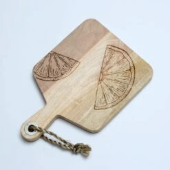 Schneidebrett Zitronen Mangoholz In Natur - L: 38cm -Küchenzubehör gaumenkick schneidebrett zitronen mangoholz in natur l 38cm 3