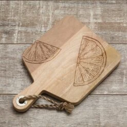 Schneidebrett Zitronen Mangoholz In Natur - L: 38cm -Küchenzubehör gaumenkick schneidebrett zitronen mangoholz in natur l 38cm 5