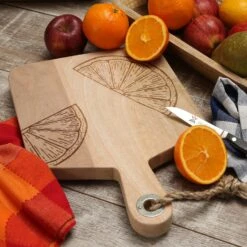 Schneidebrett Zitronen Mangoholz In Natur - L: 38cm -Küchenzubehör gaumenkick schneidebrett zitronen mangoholz in natur l 38cm 6