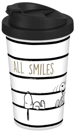 Coffee To Go Becher Snoopy All Smiles In Weiß - 400 Ml