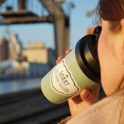 Coffee To Go Becher Sorry In Türkis - 400 Ml -Küchenzubehör geda labels coffee to go becher sorry in turkis 400 ml 3