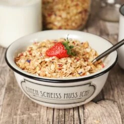 Müslischale Einen Scheiss Muss Ich In Weiß - 600 Ml -Küchenzubehör geda labels muslischale einen scheiss muss ich in weiss 600 ml 2