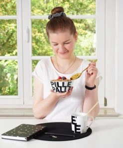 Müslischale Pillepalle In Weiß/Schwarz - 400ml -Küchenzubehör geda labels muslischale pillepalle in weiss schwarz 400ml 2