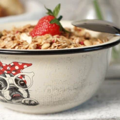 Müslischale Vintage Bulldogge In Beige - 600 Ml -Küchenzubehör geda labels muslischale vintage bulldogge in beige 600 ml 2