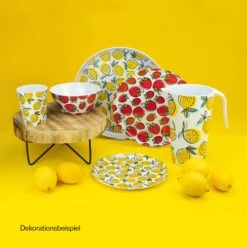 Tablett Zitronen In Weiß/Gelb - 30 Cm -Küchenzubehör geda labels tablett zitronen in weiss gelb 30 cm 2