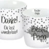 Tasse Bester Papa In Weiß/Silber - 300 Ml -Küchenzubehör geda labels tasse bester papa in weiss silber 300 ml