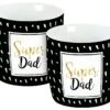 Tasse Super Dad In Schwarz/Gold - 300 Ml -Küchenzubehör geda labels tasse super dad in schwarz gold 300 ml