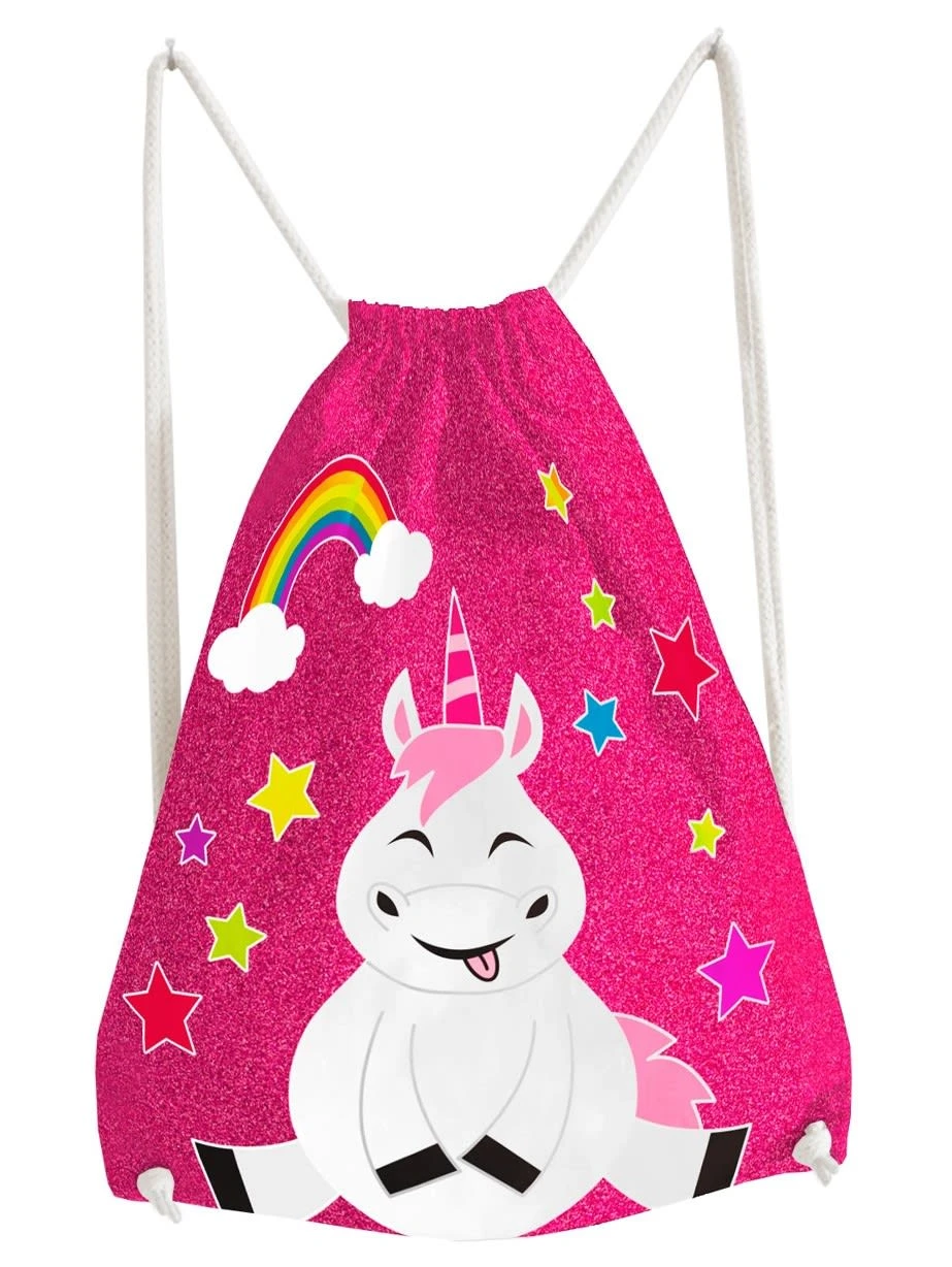 Turnbeutel Einhorn Kids In Pink - 33 X 42 Cm 3 Turnbeutel Einhorn Kids In Pink - 33 X 42 Cm