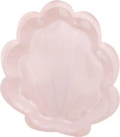 Ginger Ray Pappteller - Mermaid Muschel, Iridescent/pink, 8 Stück