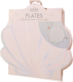 Ginger Ray Pappteller - Mermaid Muschel, Iridescent/pink, 8 Stück -Küchenzubehör ginger ray pappteller mermaid muschel iridescent pink 8 stuck 3