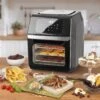 Heißluft Fritteuse Friteuse Fritöse Edelstahl XXL Air Fryer Backofen 12 Liter