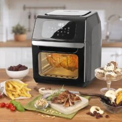 Heißluft Fritteuse Friteuse Fritöse Edelstahl XXL Air Fryer Backofen 12 Liter -Küchenzubehör gourmetmaxx heissluft fritteuse friteuse fritose edelstahl xxl air fryer backofen 12 liter 3