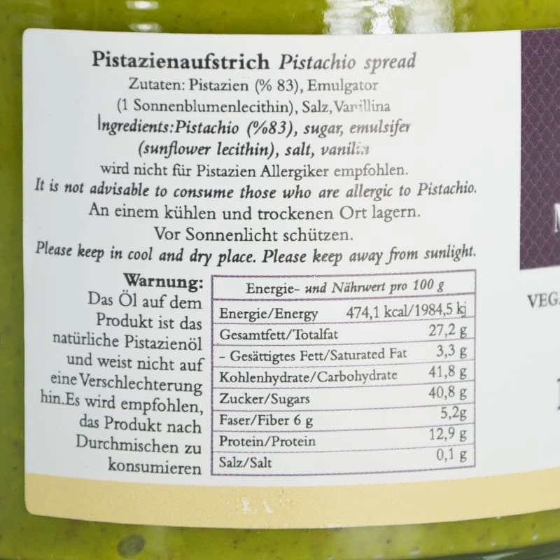200g Pistazienaufstrich Aus Antep-Pistazien, 83% Pistazien-Anteil 4 200g Pistazienaufstrich Aus Antep-Pistazien, 83% Pistazien-Anteil – Bild 2