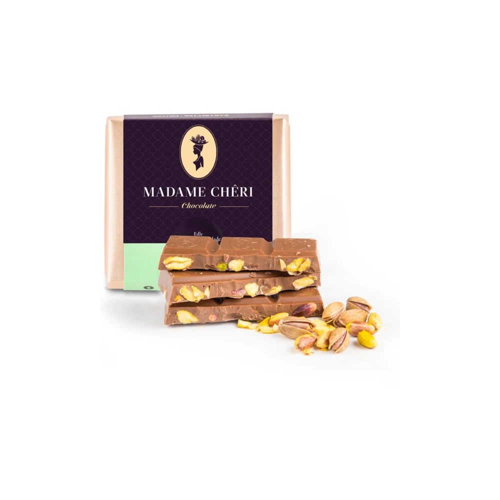 3 X 90g Pistazien Vollmilch Schokolade, Belgische Schokolade 3 3 X 90g Pistazien Vollmilch Schokolade, Belgische Schokolade