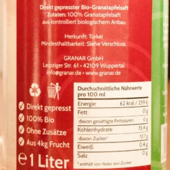 6 X 1 L Bio Granatapfel Direktsaft Von Benorganic -Küchenzubehör granar 6 x 1 l bio granatapfel direktsaft von benorganic 2