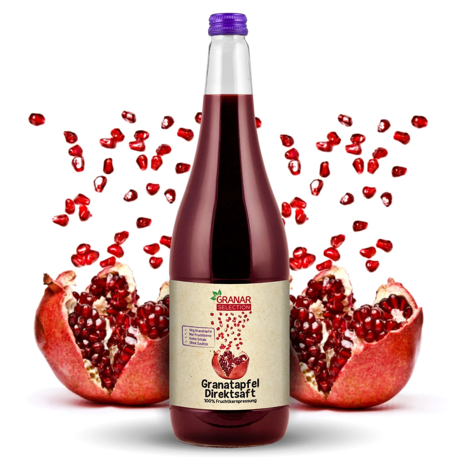 6 X 1 Liter Granatapfel Direktsaft Aus Kernpressung 4 6 X 1 Liter Granatapfel Direktsaft Aus Kernpressung – Bild 2