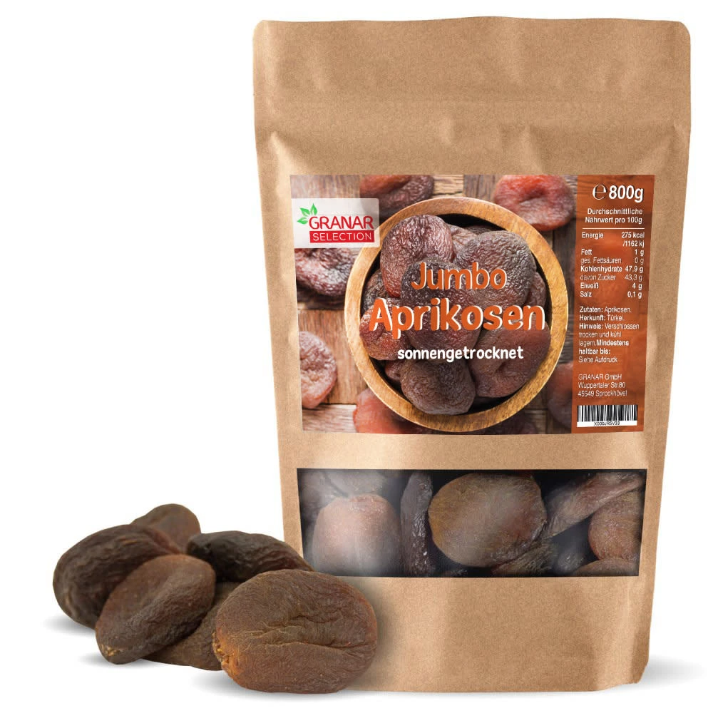 800g Getrocknete Jumbo Aprikosen (ungeschwefelt) 3 800g Getrocknete Jumbo Aprikosen (ungeschwefelt)