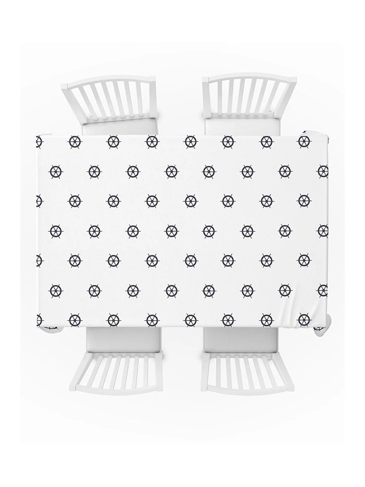 Tischdecke In Weiß/ Grau - (L)180 X (B)135 Cm 3 Tischdecke In Weiß/ Grau - (L)180 X (B)135 Cm