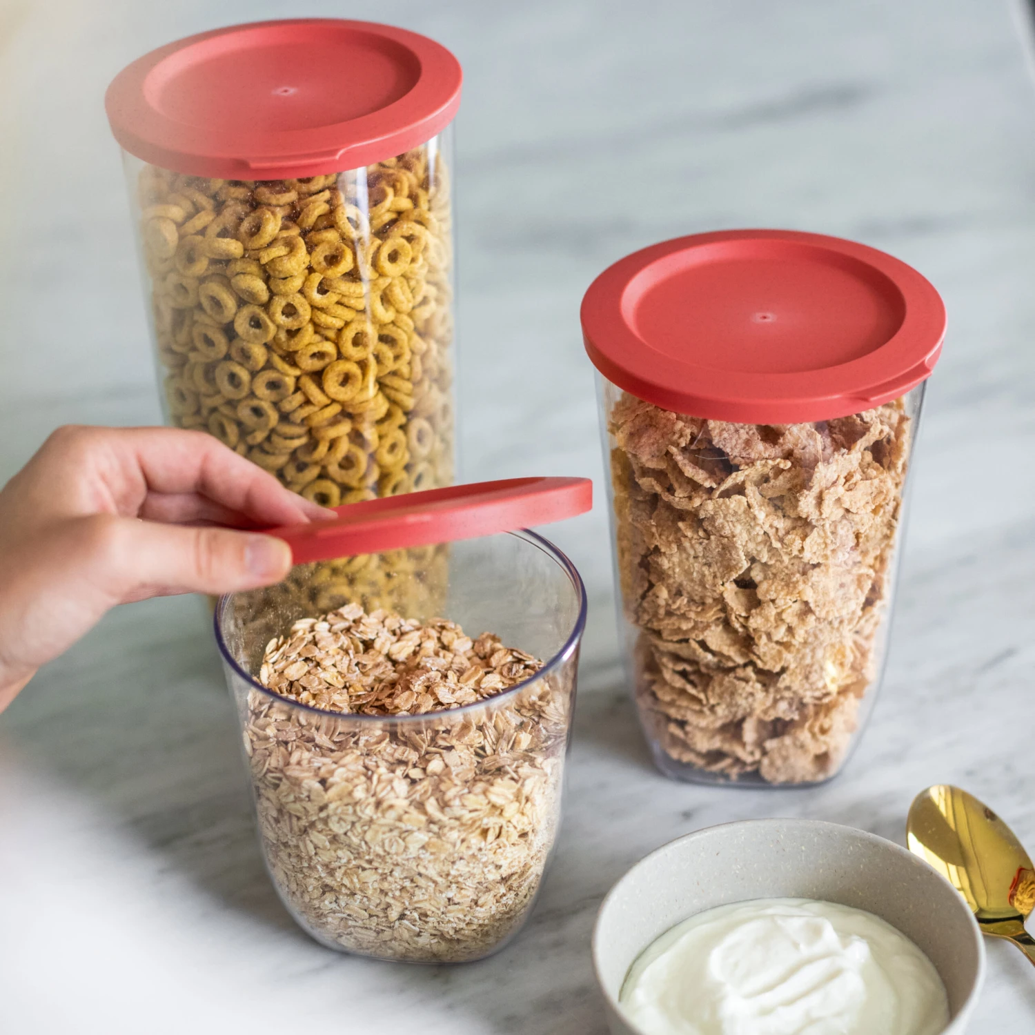 Koziol CONNECT DRY STORAGE S - Vorratsdose 1l In Nature Desert Sand 7 Koziol CONNECT DRY STORAGE S - Vorratsdose 1l In Nature Desert Sand – Bild 5