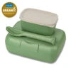 CANDY READY - Lunchbox-Set + Besteck-Set In Nature Leaf Green -Küchenzubehör koziol organic candy ready lunchbox set besteck set in nature leaf green