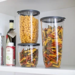 CONNECT DRY STORAGE L - Vorratsdose 2l In Nature Ash Grey -Küchenzubehör koziol organic connect dry storage l vorratsdose 2l in nature ash grey 2