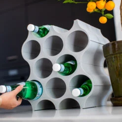 SET-UP - Flaschenregal In Organic Grey -Küchenzubehör koziol organic set up flaschenregal in organic grey 1