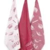 Laguiole 3er-Set: Geschirrtücher In Rot/ Weiß - (L)70 X (B)50 Cm -Küchenzubehör laguiole 3er set geschirrtucher in rot weiss l 70 x b 50 cm